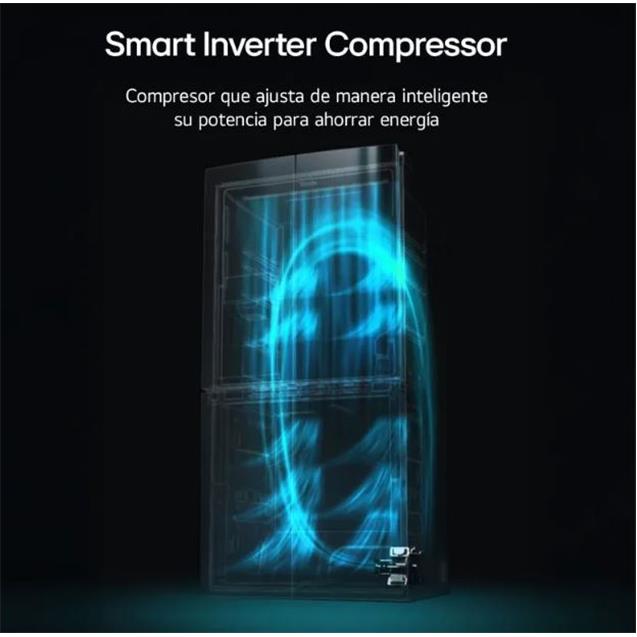 Heladera LG Inverter 718 Lts  Frenchdoor Instaview Smart Black (GS77SXTC)
