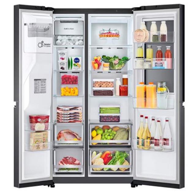 Heladera LG Inverter 718 Lts  Frenchdoor Instaview Smart Black (GS77SXTC)
