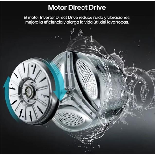 Lavarropas LG Inverter Direct Drive C/F 8kg 1200 Rpm Blanco (WM80GW)