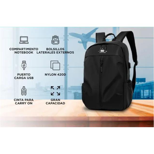 Mochila Gadnic South Port Nylon Portanotebook C/Usb (MOCH0560)