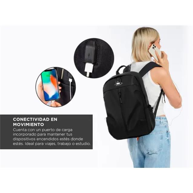 Mochila Gadnic South Port Nylon Portanotebook C/Usb (MOCH0560)