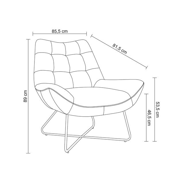 Sillón Rivatti Margot Caramelo