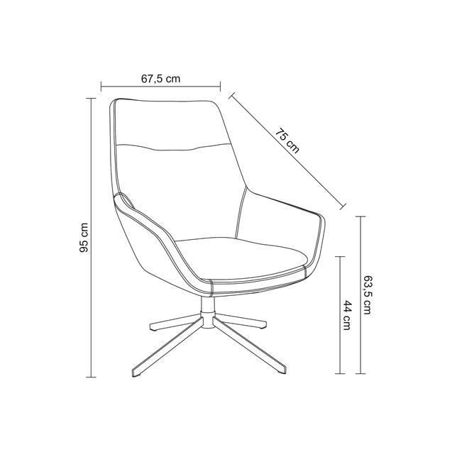 Sillón Rivatti Charlize Caramelo