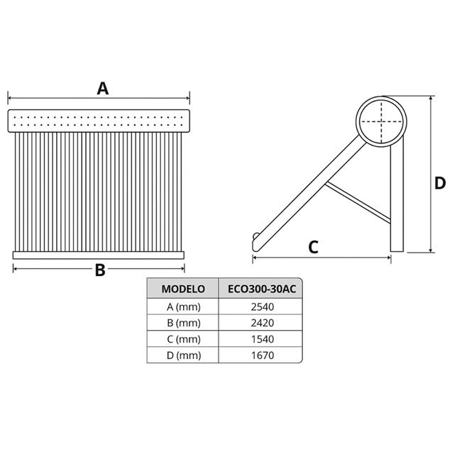 Termotanque E-Cologica Solar Atmosférico (ECO300-30AC)