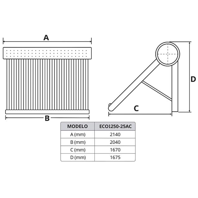 Termotanque E-Cologica Solar Presurizable C/Intercambiador De Calor (ECOI250-25AC)