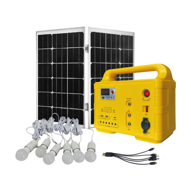 Kit E-Cologica Generador Solar + Panel Solar + 6 Luces Led De 3w (SG1250)