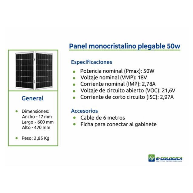 Kit E-Cologica Generador Solar + Panel Solar + 6 Luces Led De 3w (SG1250)