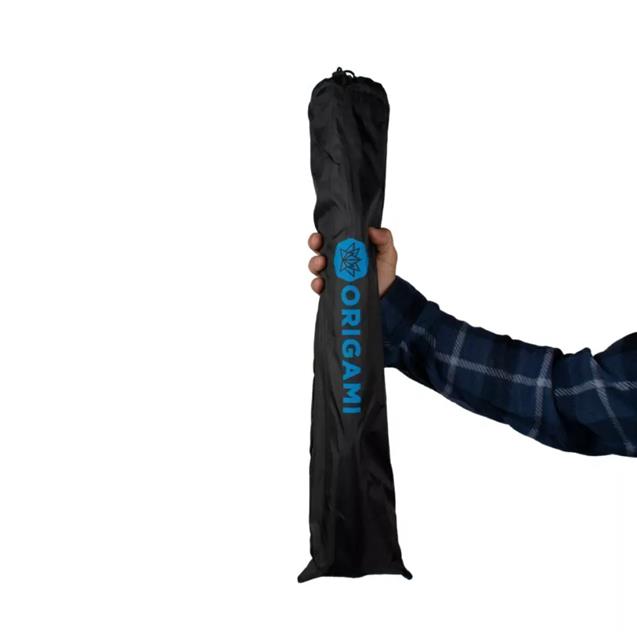 Mesa Camping Origami Desarmable Negra Aluminio