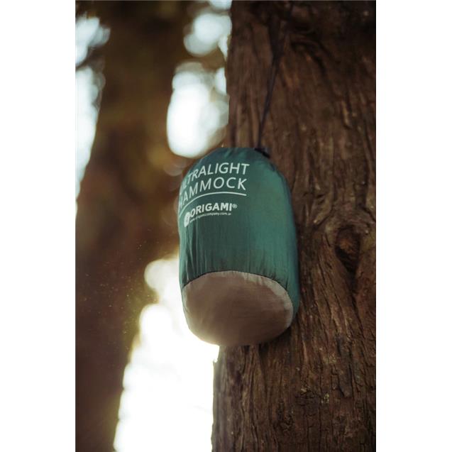 Hamaca Camping Origami Ultraligth Pocket Verde/Gris