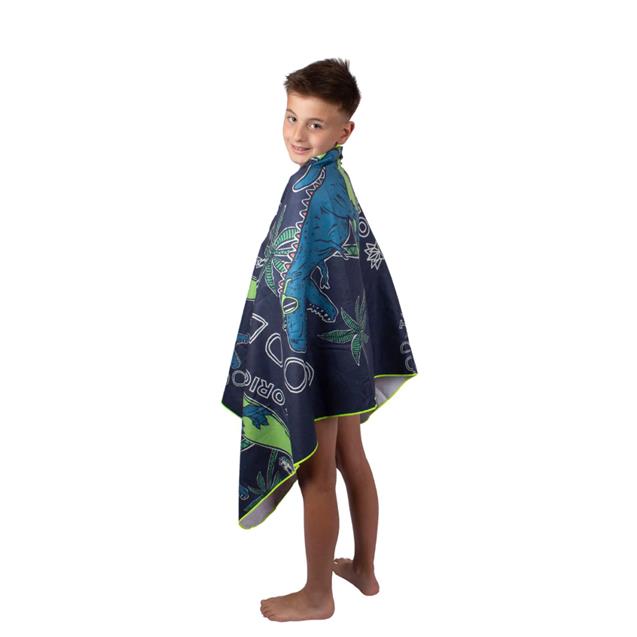 Toallón Origami Microfibra Talle L (80 X 160) Estampado Surf Dino