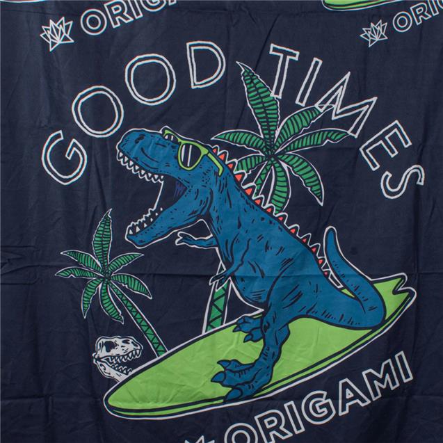 Toallón Origami Microfibra Talle L (80 X 160) Estampado Surf Dino