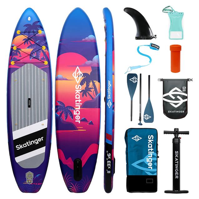 Tabla Stand Up Origami Sunset 335x83x15 Cm Hasta 150 Kg Quilla Us Box - Bolso C/Accesorios