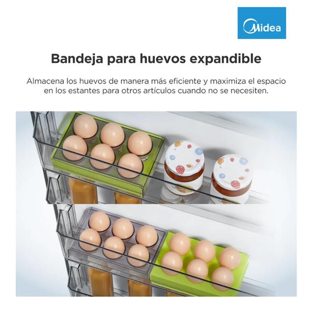 Heladera Midea Top Mount No Frost Inverter con freezer 412L Blanco (MDRT580)