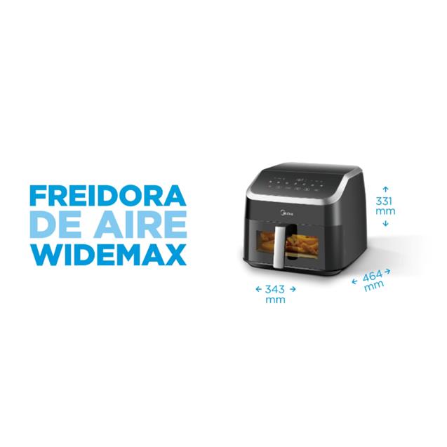 Freidora Midea S/Aceite 8.5 Lts Digital  Negro (AFDW85BAR1)