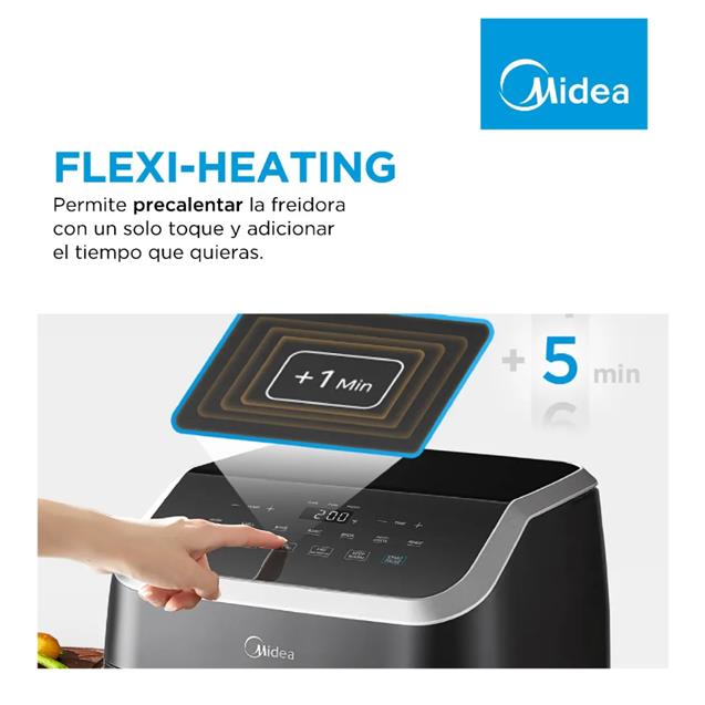 Freidora Midea S/Aceite 8.5 Lts Digital  Negro (AFDW85BAR1)