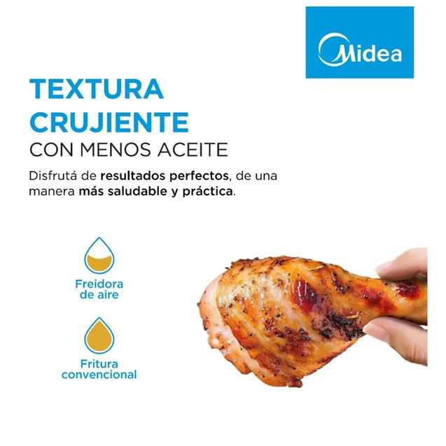 Freidora Midea S/Aceite 8.5 Lts Digital  Negro (AFDW85BAR1)