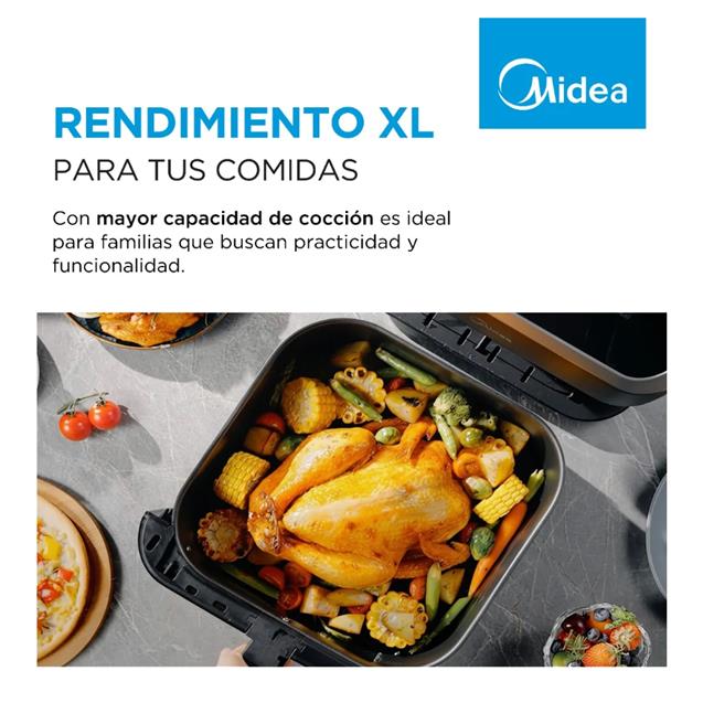 Freidora Midea S/Aceite 8.5 Lts Digital  Negro (AFDW85BAR1)