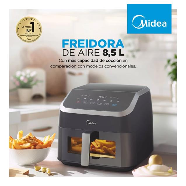 Freidora Midea S/Aceite 8.5 Lts Digital  Negro (AFDW85BAR1)