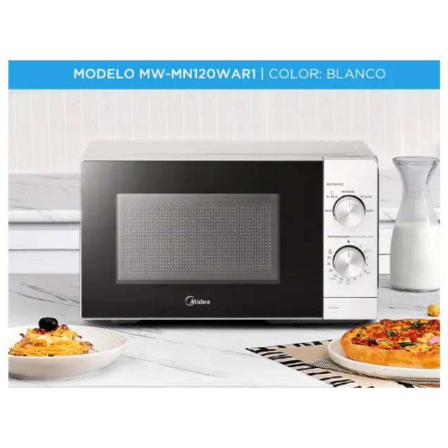 Microondas Midea 20 Lts Mecánico Blanco (MWMN120WAR1)