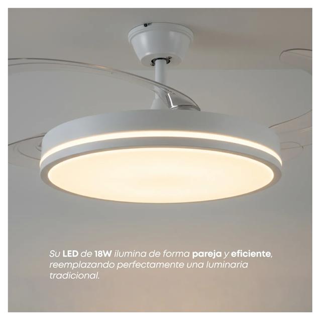 VENT. DE TECHO ABON GARDEN AGZ42300BL ZENTRA RETRACTIL BLANCO