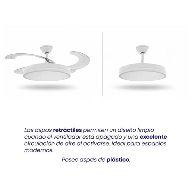 VENT. DE TECHO ABON GARDEN AGZ42300BL ZENTRA RETRACTIL BLANCO