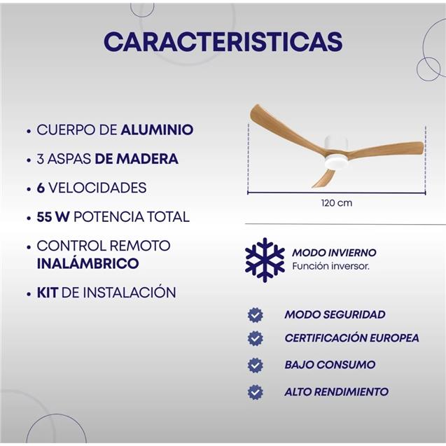 Ventilador De Techo Abon Garden Agz 48 200 Blanco Os Linea Zentra