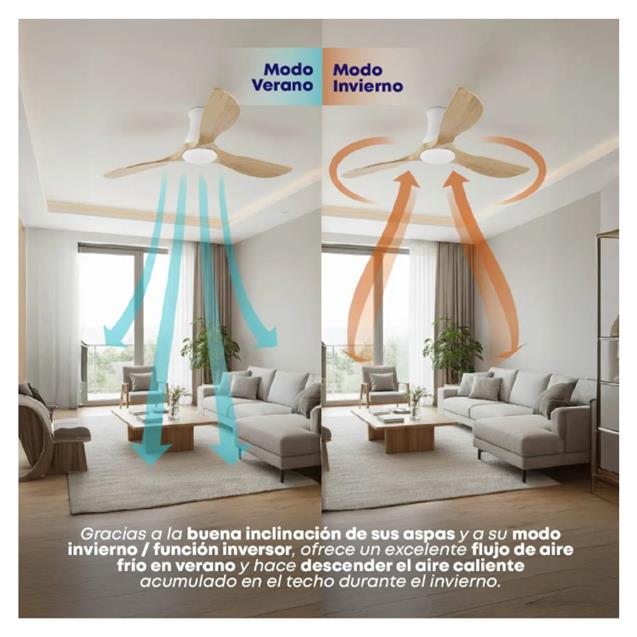 Ventilador De Techo Abon Garden Línea Zentra (AGZ 54 220 - BL CL)