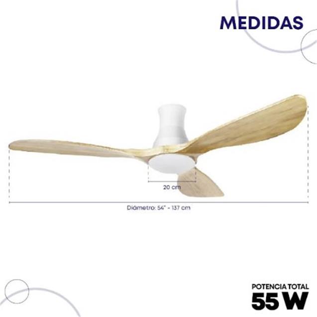 Ventilador De Techo Abon Garden Línea Zentra (AGZ 54 220 - BL CL)