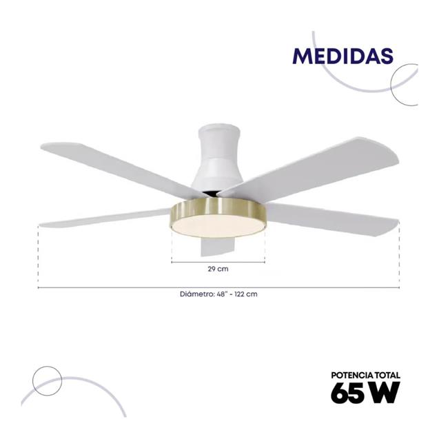 Ventilador De Techo Abon Garden Línea Zentra (AGZ 48 440 – BL)