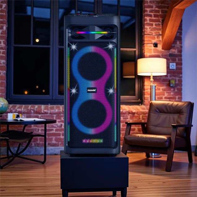 Torre De Sonido Moonki Sound Mw-T520 - 2x8" - 3000w/200w - Fm - Batería