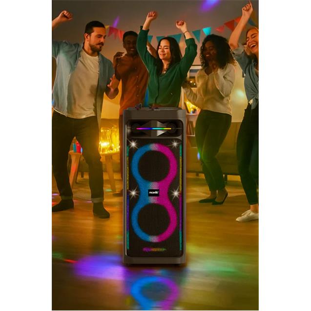 Torre De Sonido Moonki Sound Mw-T520 - 2x8" - 3000w/200w - Fm - Batería