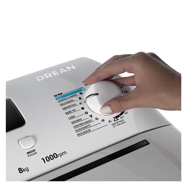 Lavarropas Drean carga superior 8 kg 1000 rpm blanco (LTDR0810PB0)