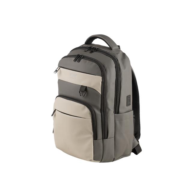 Mochila Elf Portanotebook Impermeable Usb Gris (3723B)