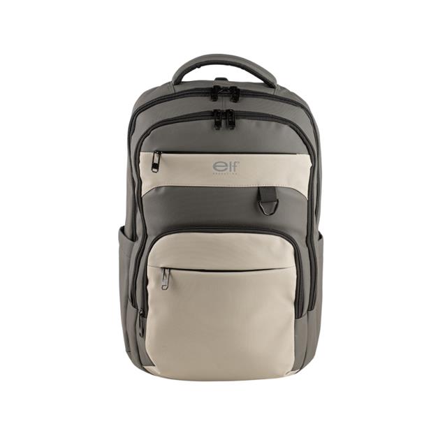 Mochila Elf Portanotebook Impermeable Usb Gris (3723B)