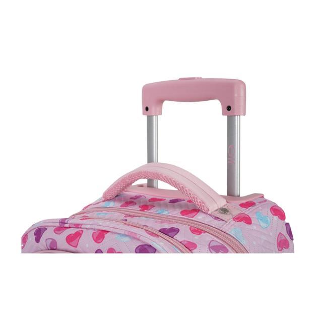 Mochila Elf Con Carro Rosa (6467A)