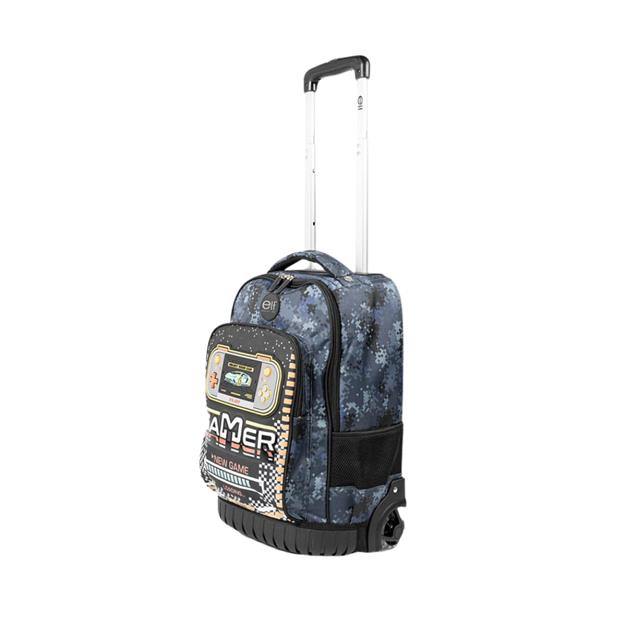 Mochila Elf Con Carro Azul (6468A)