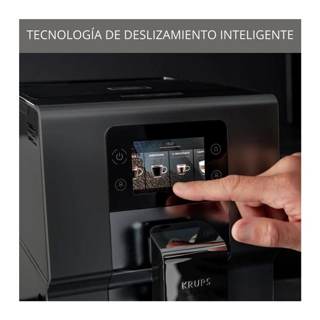 Cafetera Krups Super Auto Intuition Preference 15 Bares Touch + Lechero (EA875U10)