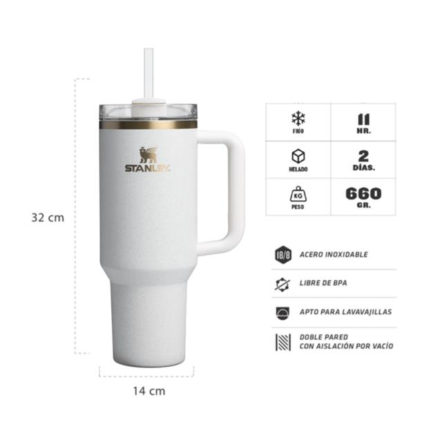 Vaso Stanley Quencher 887ml Cream Moon (10-10829-453)