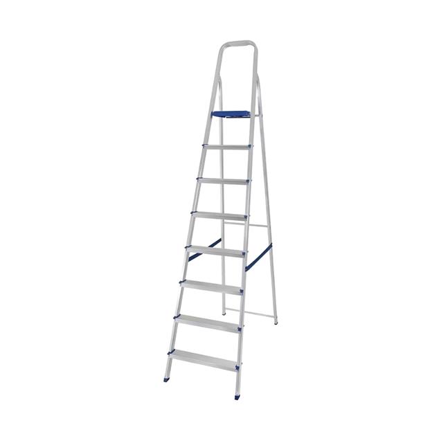 Escalera Mor 8 Escalones Aluminio 1.94 Mts (5106)