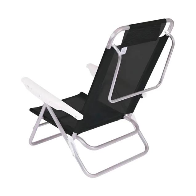 Reposera Mor Summer Baja Aluminio 7/8 Baja Coversol Negro (2155)