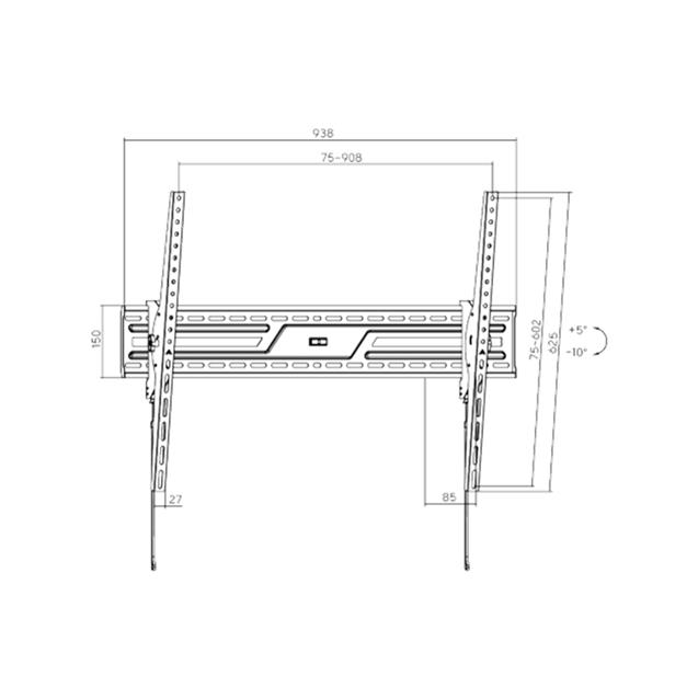 Soporte Onebox 43" A 100" Inclinable 75kg (OB-FI610)