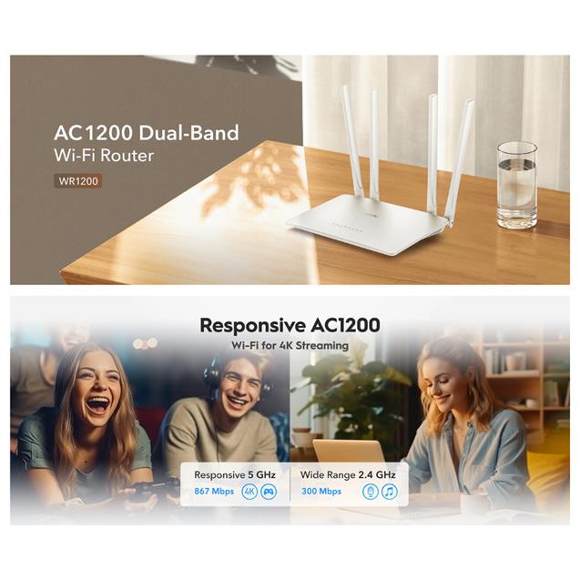 Router AC1200 Cudy WI-FI (WR1200)