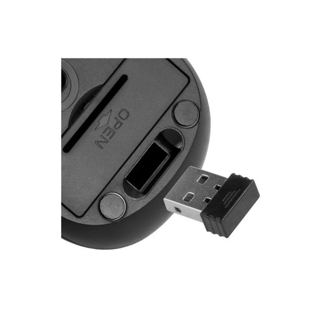 Mouse Klipxtreme Wireless 6 Botones Nano Dongle Black Vector (KMW-340BK)