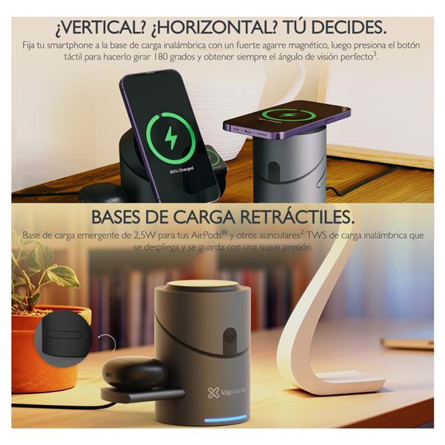 Cargador Klipxtreme KDC-400 Power Desk 3en1