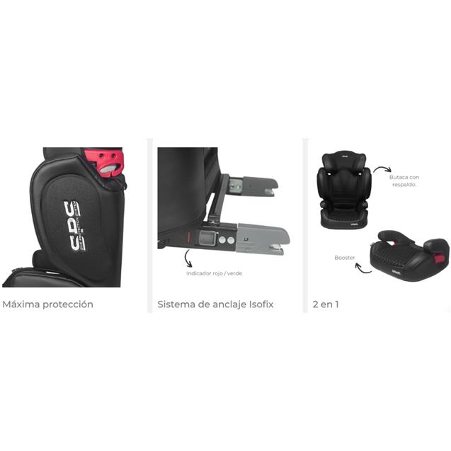 Butaca Booster Premium Isofix Infanti Negro (BH-231 3518)