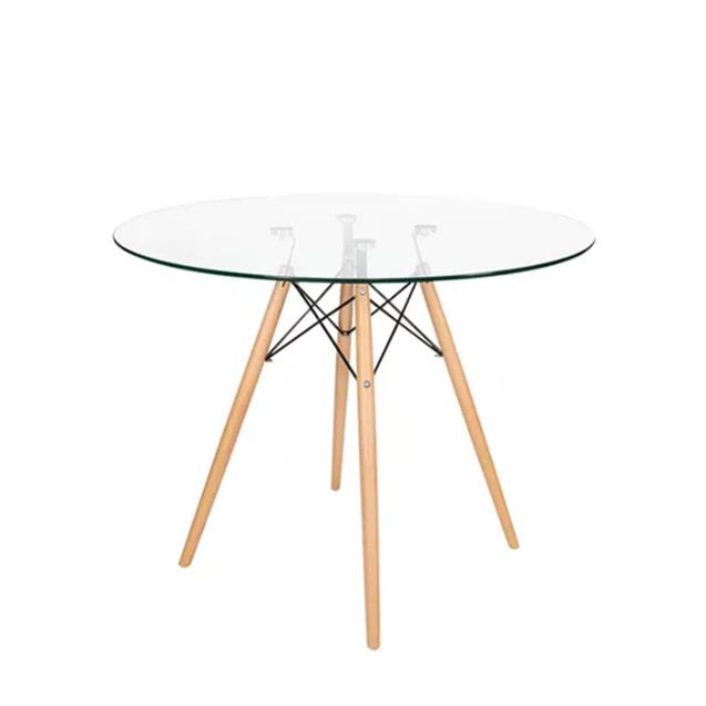 Mesa Redonda Tapa Vidrio Eames 1 Mt (21346)
