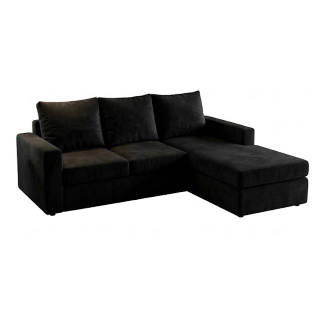 Sillón Turin 2.20 X 0.90 + Comodín Movil Cotton Negro