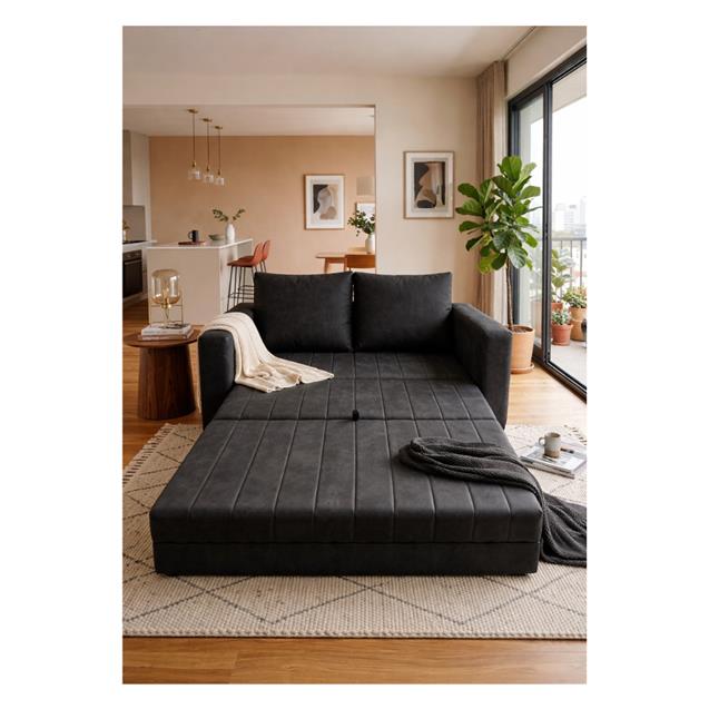 Sofá Cama Lema 1.50 X 0.90 Cotton Negro