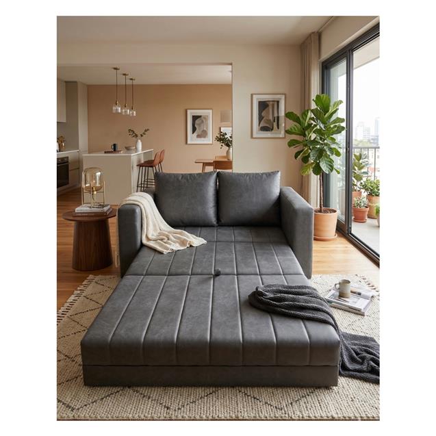 Sofá Cama Lema 1.50 X 0.90 Nova Gris Oscuro