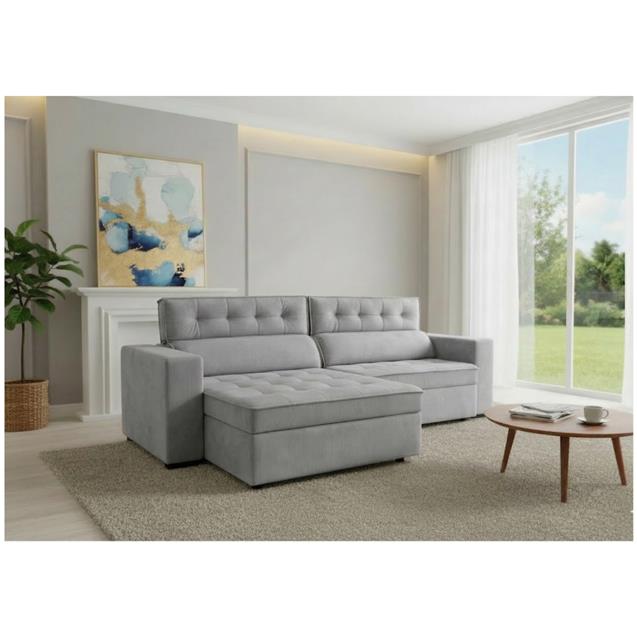 Sillón Barcelona 2.20 X 1.10 Gris Claro (TCA316)